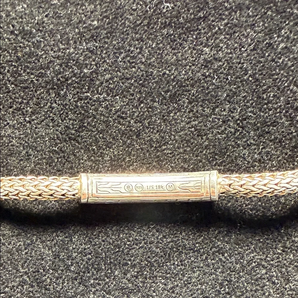 John Hardy 18k Gold and Silver Bracelet with With Yellow and Purple Stones